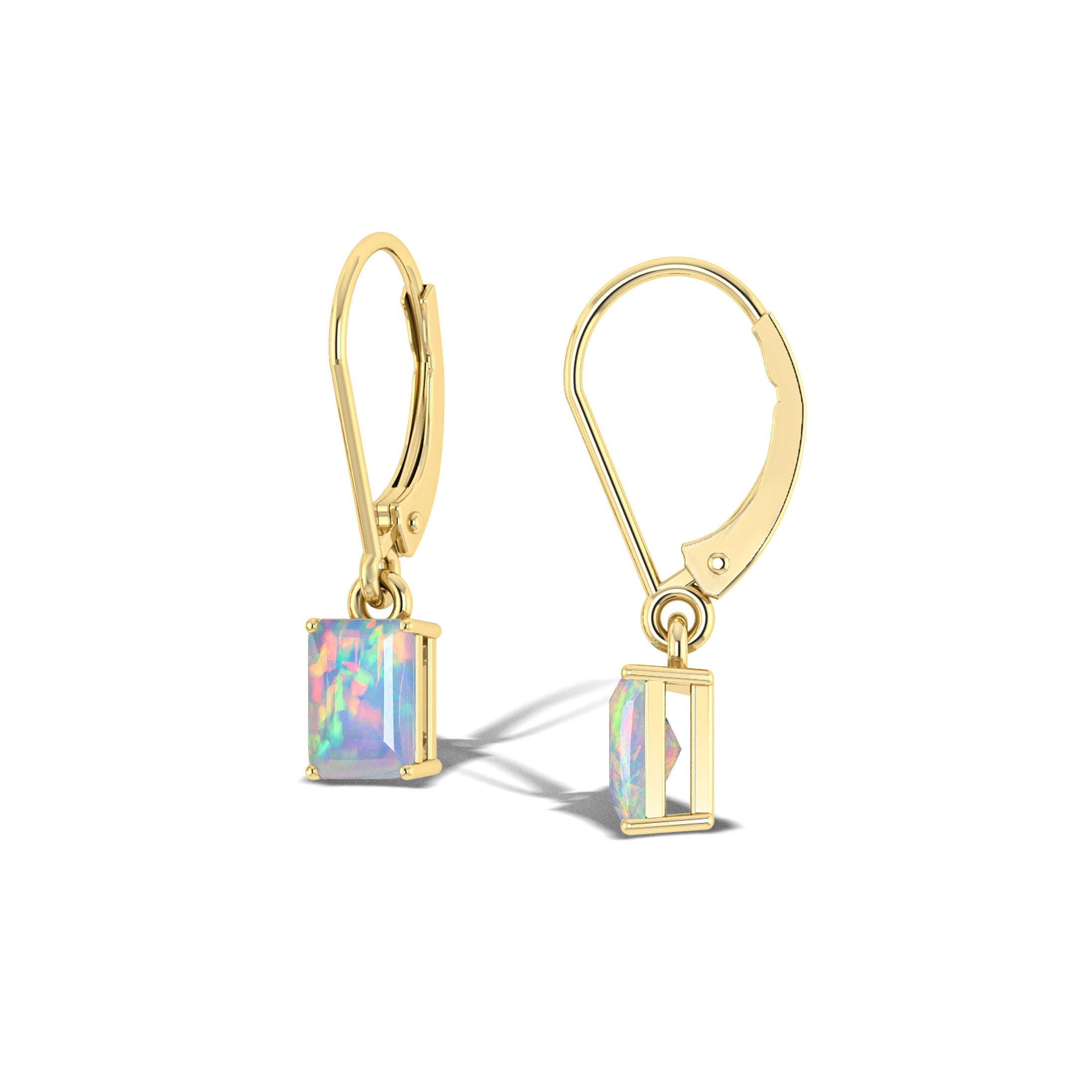 Opal Gold Earring