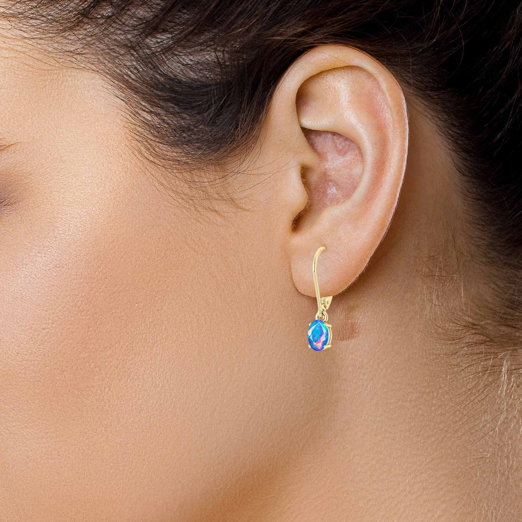 Blue Opal Earring