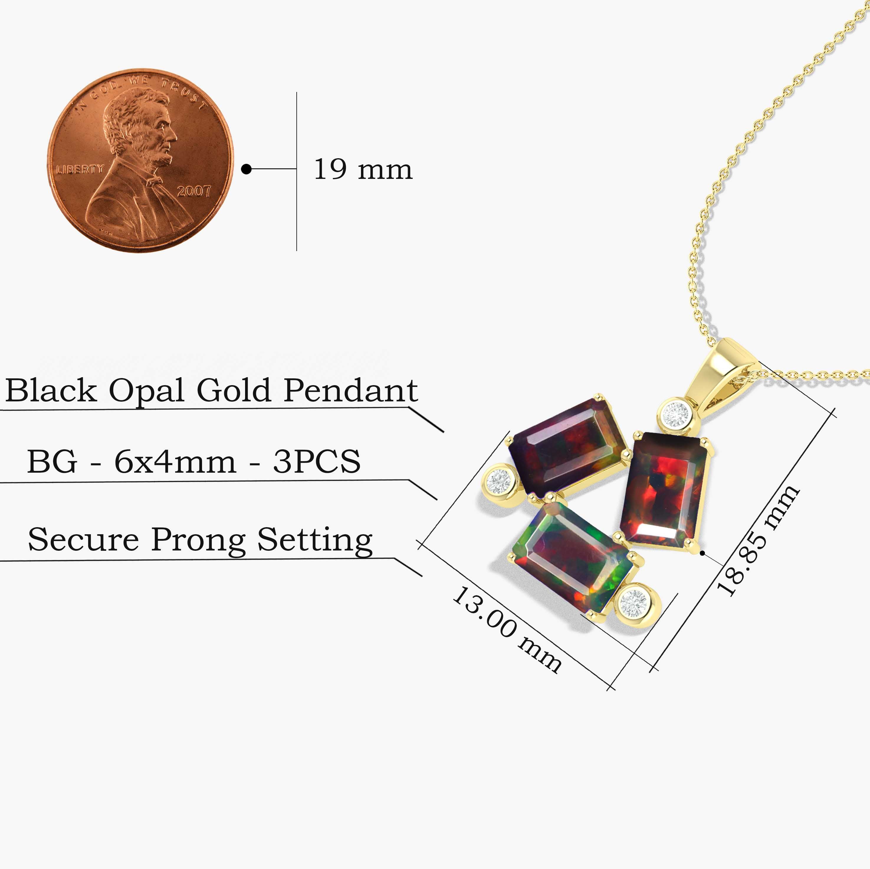 3 Dark Opal Necklaces Details