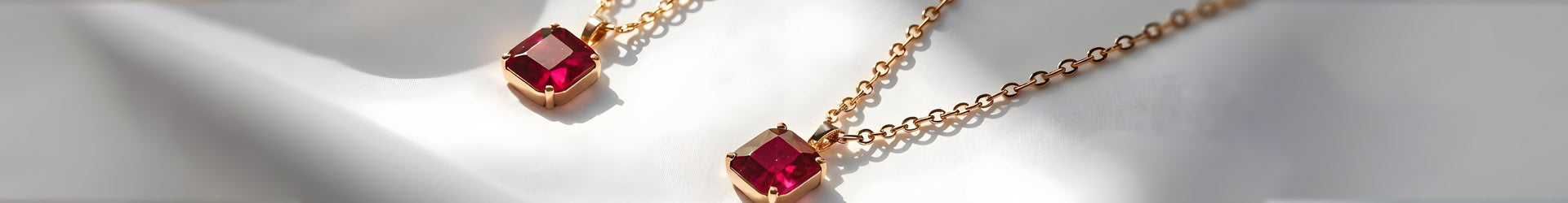 Gold and Silver Ruby Necklace